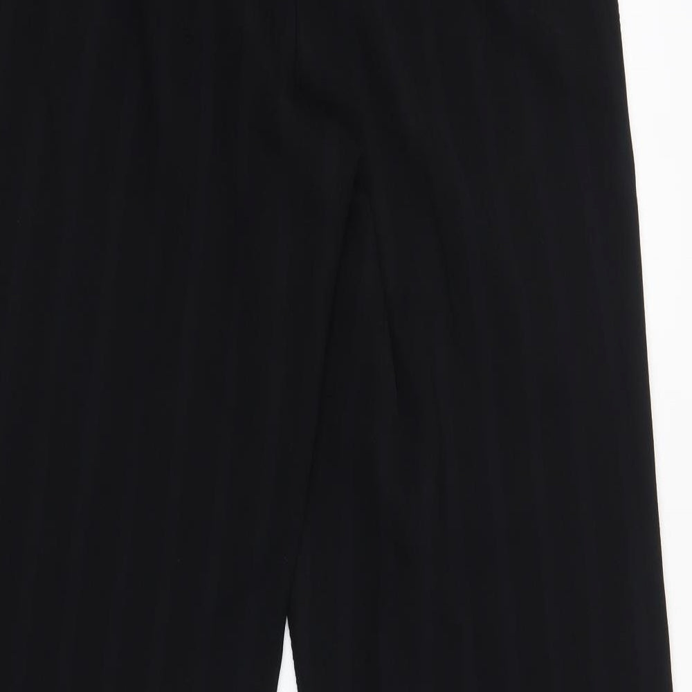 M&S Womens Black Polyester Dress Pants Trousers Size 12 L31 in Regular