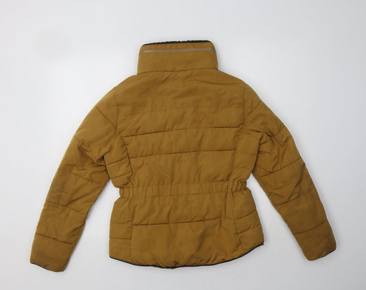 New Look Womens Yellow Puffer Jacket Jacket Size 8