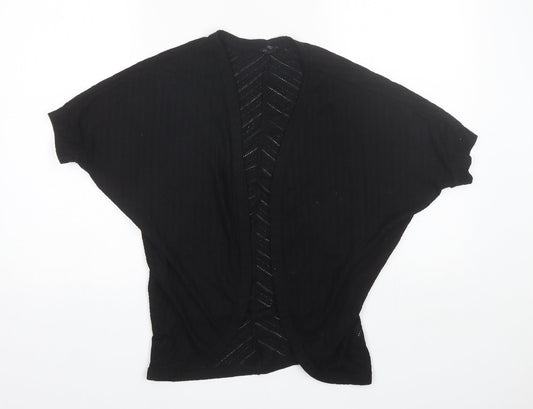 Aeropastale Womens Black V-Neck  Polyester Shrug Jumper Size XS