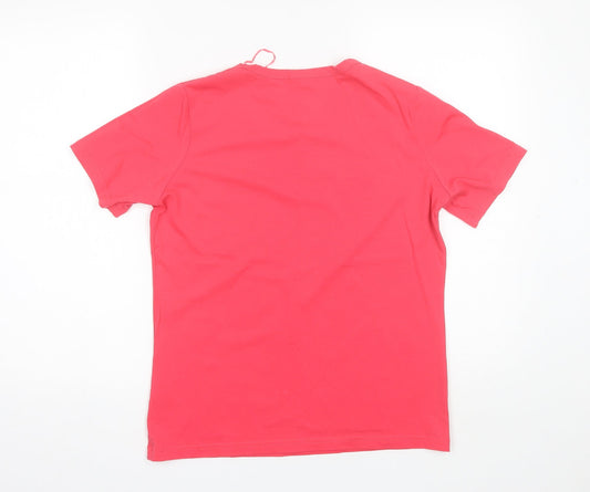 Damart Womens Pink Cotton Basic T-Shirt Size 10 Round Neck