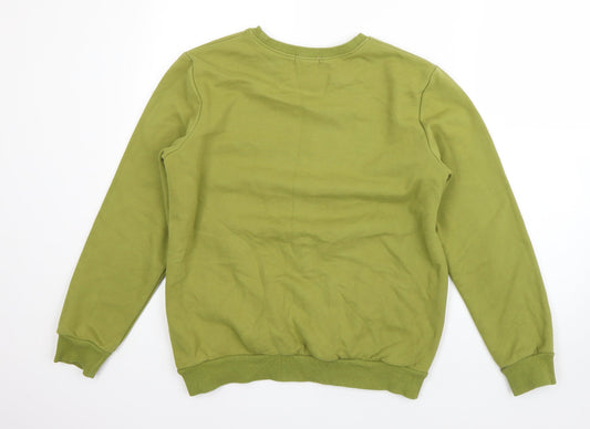 Sanctum Mens Green Cotton Pullover Sweatshirt Size S