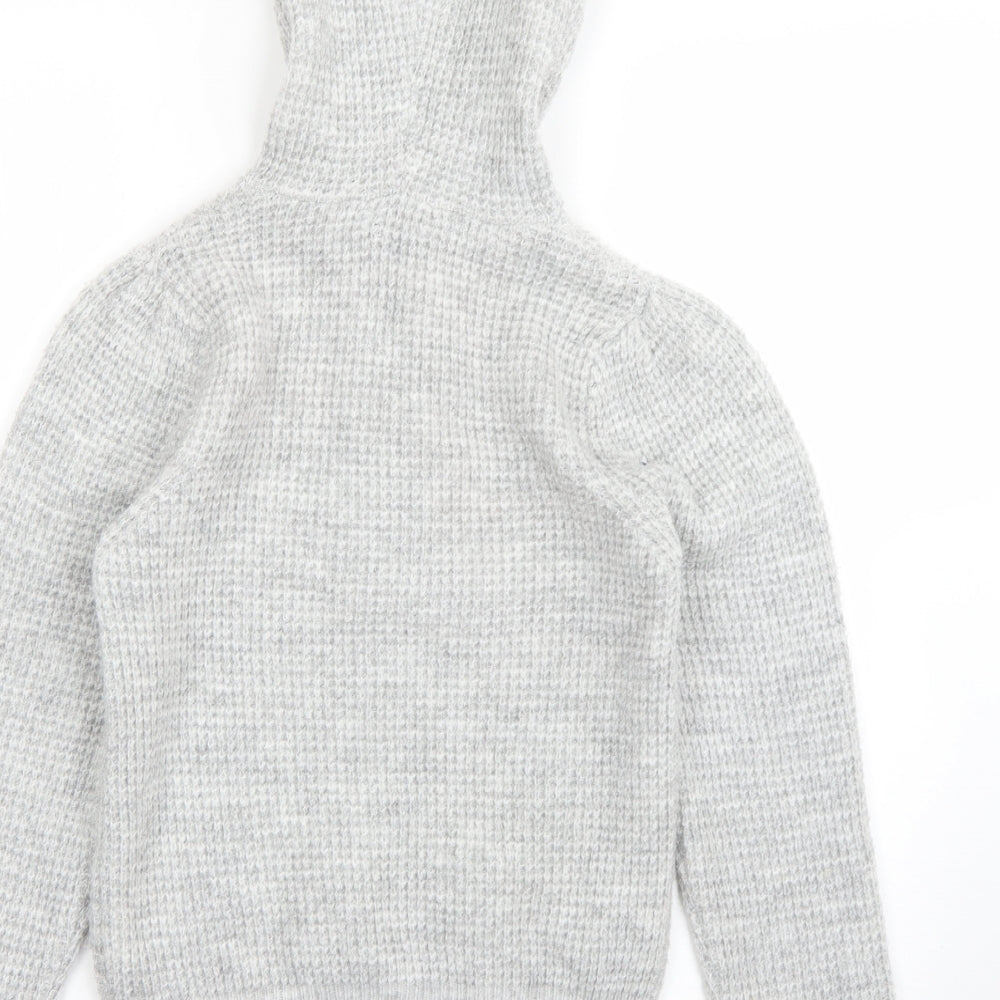 Primark Womens Grey Polyester Pullover Hoodie Size S