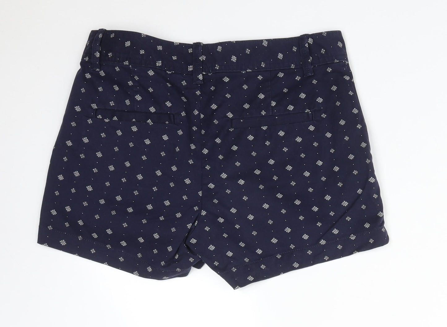 Gap Womens Blue Geometric Cotton Chino Shorts Size 4 L3 in Regular