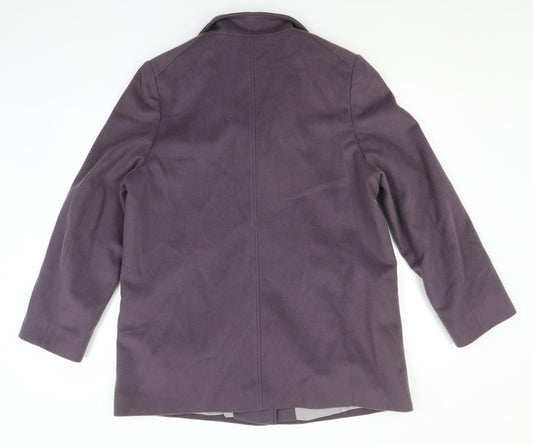 Marks and Spencer Womens Grey Overcoat Jacket Size 18