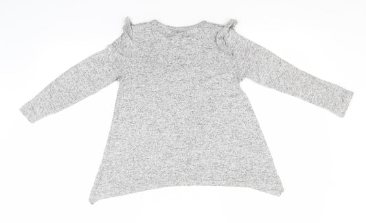 Matalan Girls Grey Viscose Basic T-Shirt Size 8 Years Round Neck - My Unicorn made me Do it!