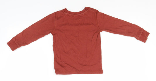 NEXT Boys Brown Round Neck Cotton Pullover Jumper Size 3 Years