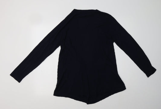 Bonmarché Womens Blue V-Neck Viscose Cardigan Jumper Size 14