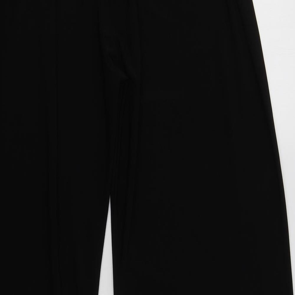 Preworn Womens Black Polyester Trousers Size L L29 in Regular