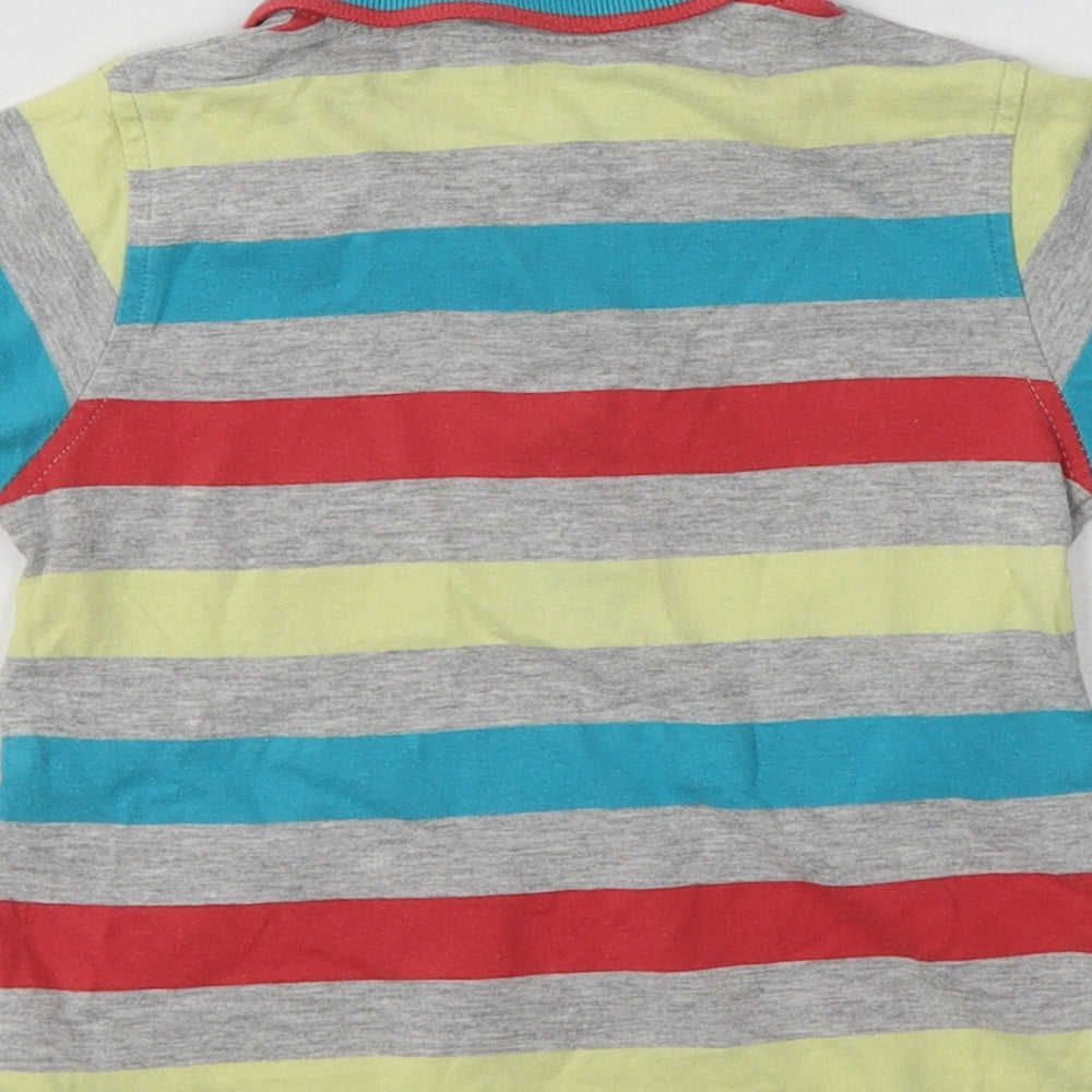 George Boys Multicoloured Striped Cotton Basic Polo Size 2-3 Years Collared