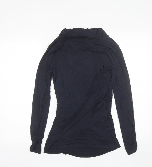 Mama-licious Womens Blue Viscose Basic Blouse Size S V-Neck