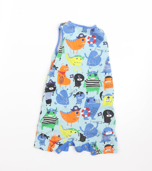 Mini Clube Boys Blue Cotton Babygrow One-Piece Size 12-18 Months