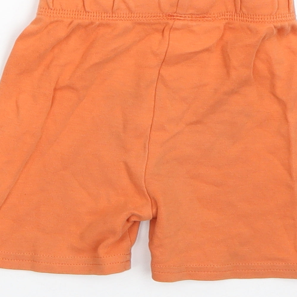 George Boys Orange 100% Cotton Sweatpants Trousers Size 12-18 Months