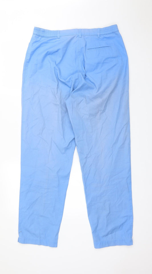 Emreco Womens Blue Cotton Carpenter Trousers Size 16 L29 in Regular