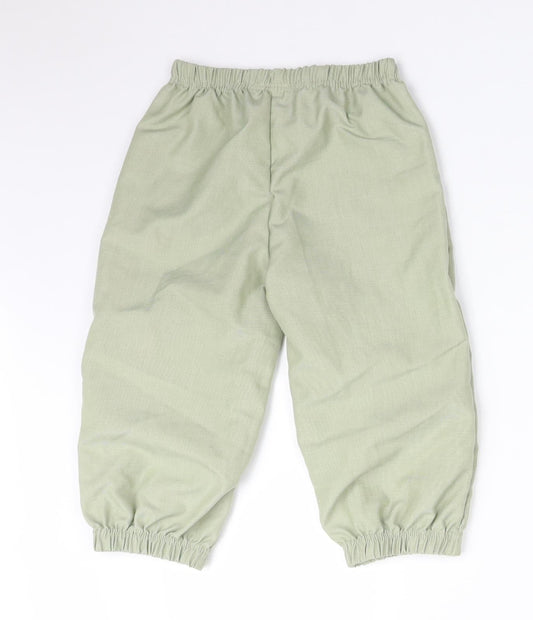 Disney Girls Green Viscose Trousers Size 7-8 Years Regular