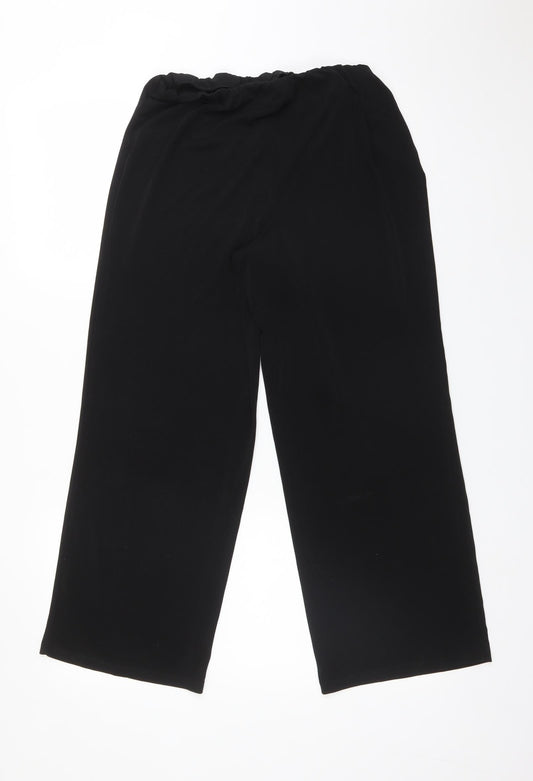 JULIPA Womens Black Polyester Trousers Size 10 L25 in Regular