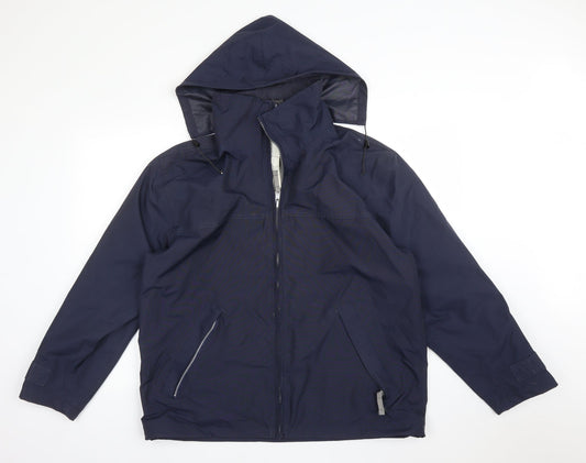 B&C COLLECTION Mens Blue Overcoat Coat Size S