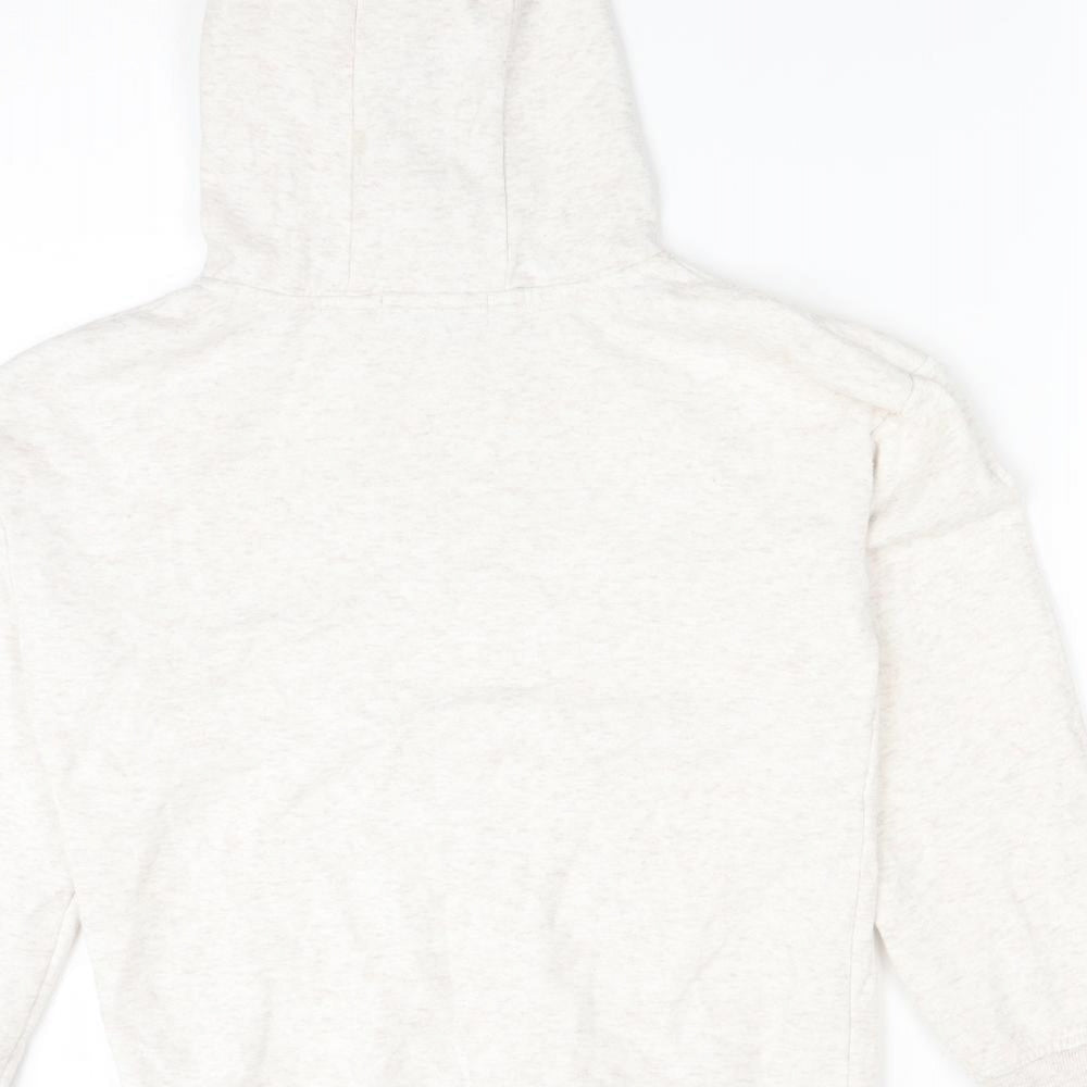 Primark Girls White Cotton Pullover Hoodie Size 9-10 Years - BELIEVE IN YOURSELF