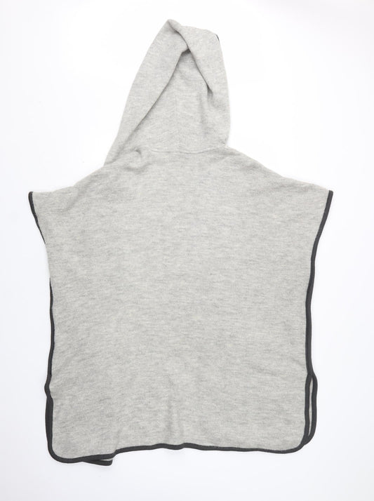 M&S Womens Grey Acrylic Cardigan Hoodie Size S