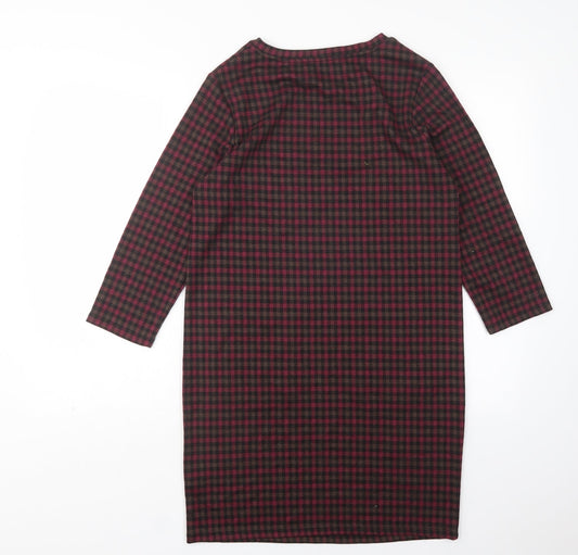 TU Womens Multicoloured Polka Dot Polyester Jumper Dress Size 8 Round Neck