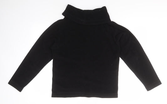 Campri Womens Black Roll Neck Polyester Pullover Jumper Size 10