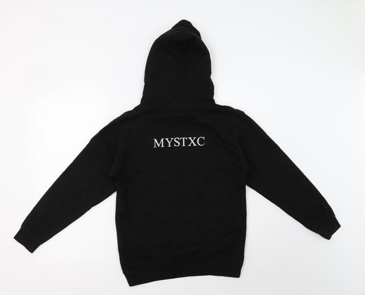Awdis Girls Black Cotton Pullover Hoodie Size 12-13 Years