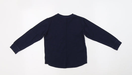 Gap Boys Blue Crew Neck Cotton Pullover Jumper Size 5 Years