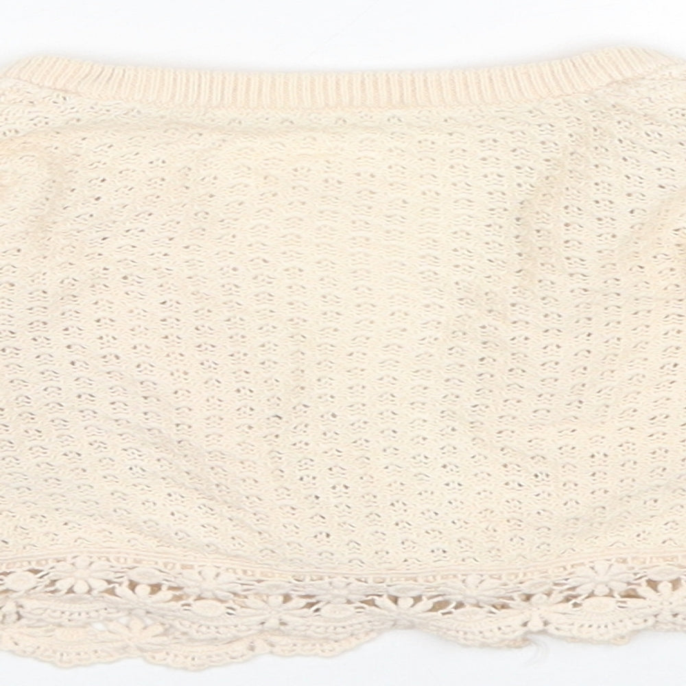 George Baby Beige Cotton Cardigan Jumper Size 6-9 Months