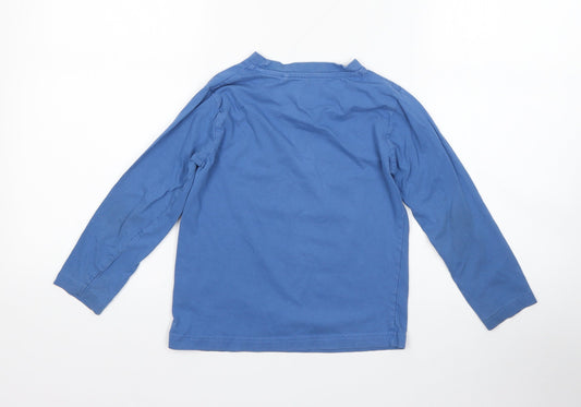 Boys Boys Blue Cotton Basic T-Shirt Size 5-6 Years Round Neck - super hero