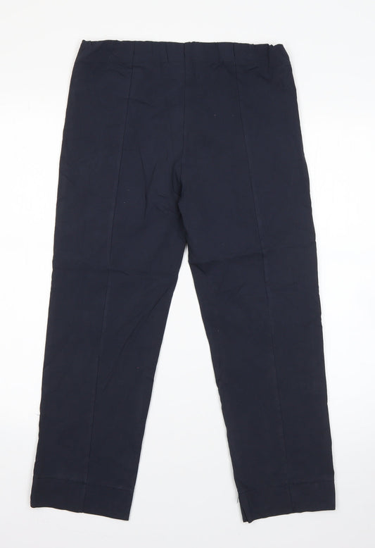 Preworn Womens Blue Viscose Dress Pants Trousers Size L L23 in Regular