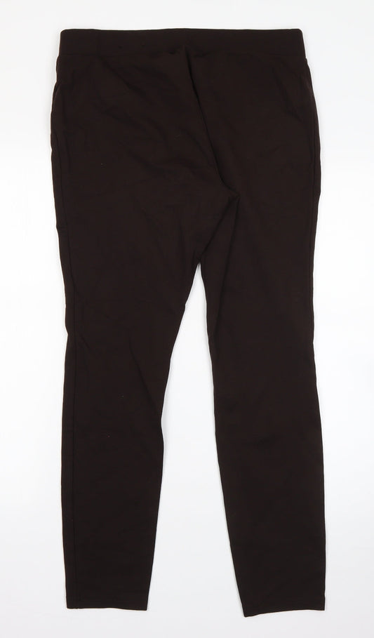Ana Womens Brown Nylon Dress Pants Trousers Size L L26 in Regular