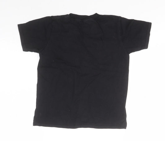 Gildan Boys Black Cotton Basic T-Shirt Size M Round Neck - Monster Truck