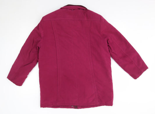 Isle Womens Pink Overcoat Coat Size 16