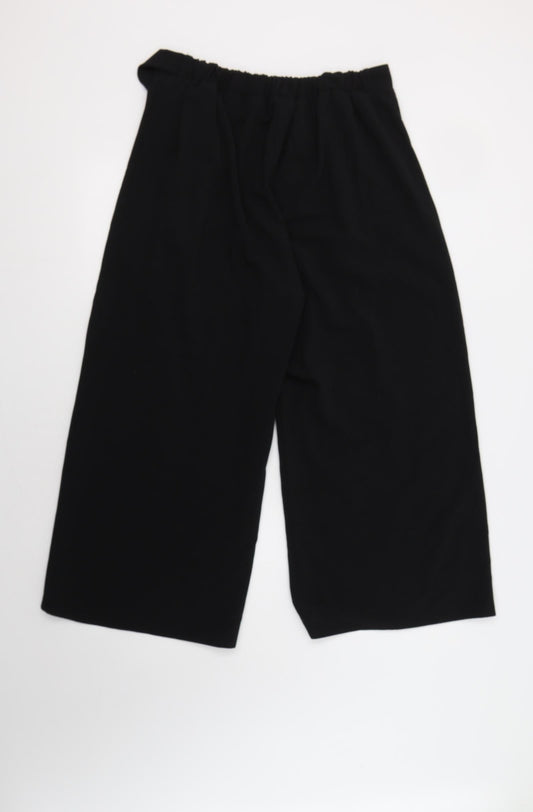 Sienna Sky Womens Black Polyester Cropped Trousers Size L L25 in Regular