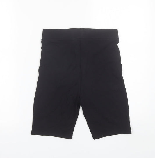 COLLUSION Womens Black Polyester Biker Shorts Size 8 L8 in Regular