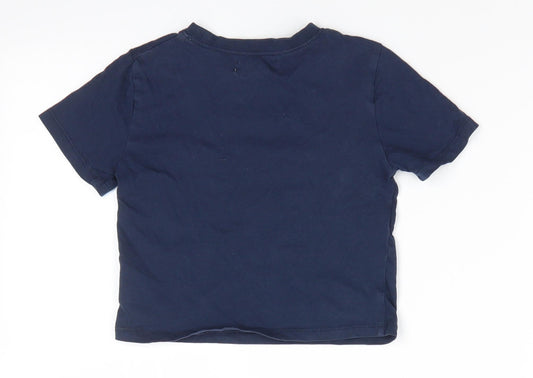 H&M Boys Blue Cotton Pullover T-Shirt Size 2-3 Years Round Neck - Original Sports Wear San Fran, CA