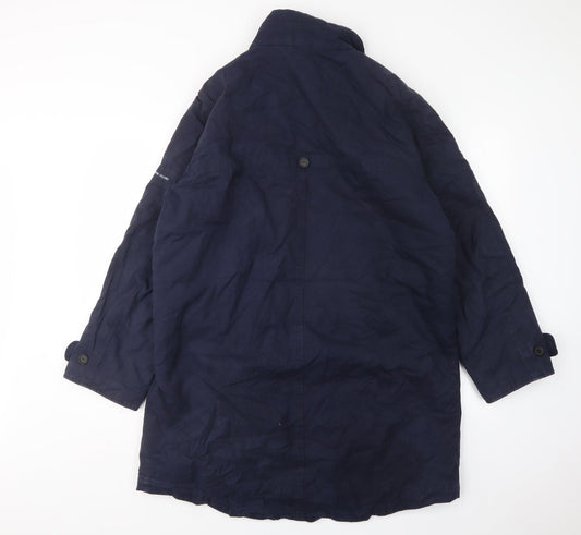Hope+ Glory Womens Blue Overcoat Coat Size S