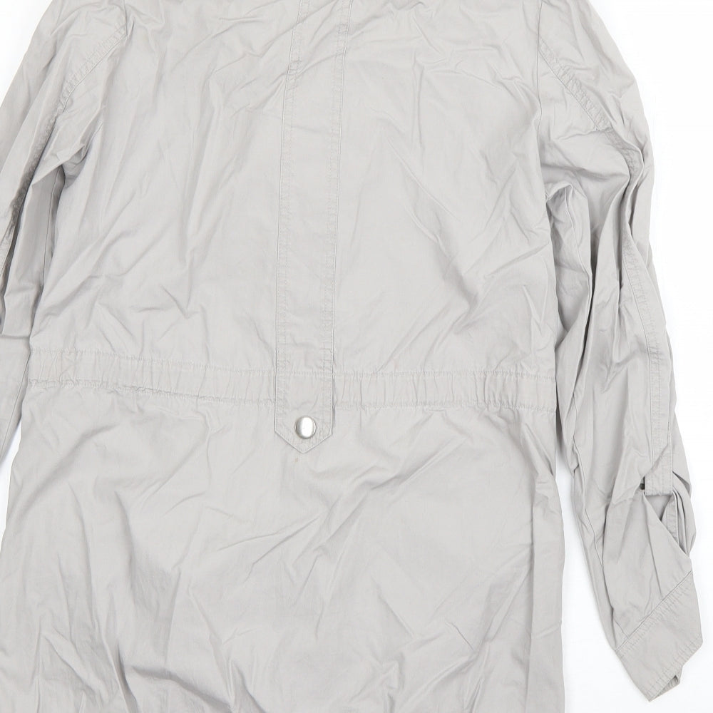 M&S Womens Grey Overcoat Coat Size 8
