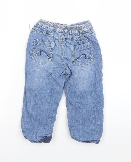 TU Baby Blue Cotton Jeans Size 18-24 Months - baby bear