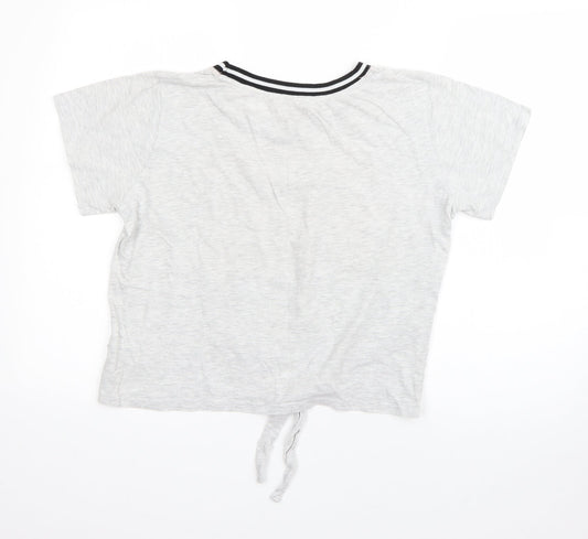 Love to Lounge Womens Green Cotton Basic T-Shirt Size M Round Neck