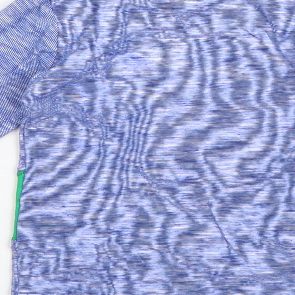 NEXT Boys Blue Cotton Basic T-Shirt Size 6-9 Months Round Neck - crocodile