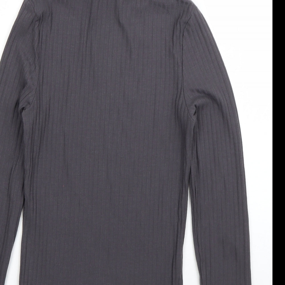 New Look Womens Grey Roll Neck Viscose Pullover Jumper Size 8