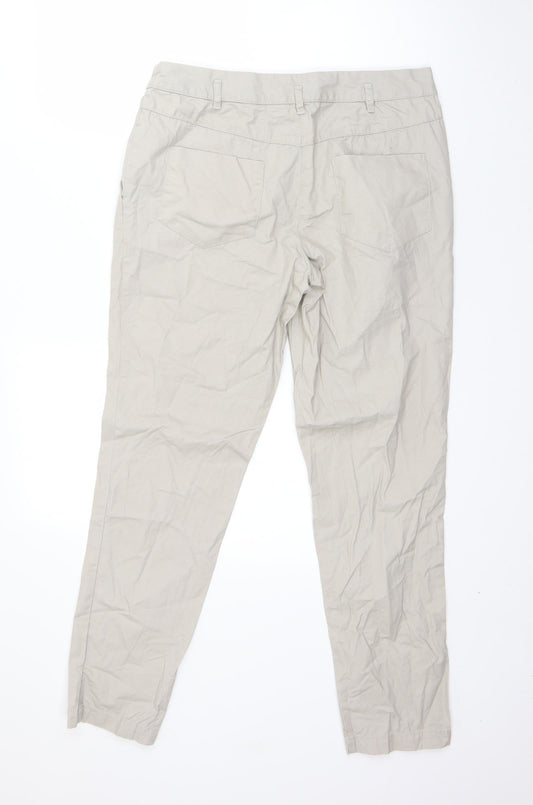 NEXT Womens Beige Cotton Dress Pants Trousers Size 10 L28 in Regular