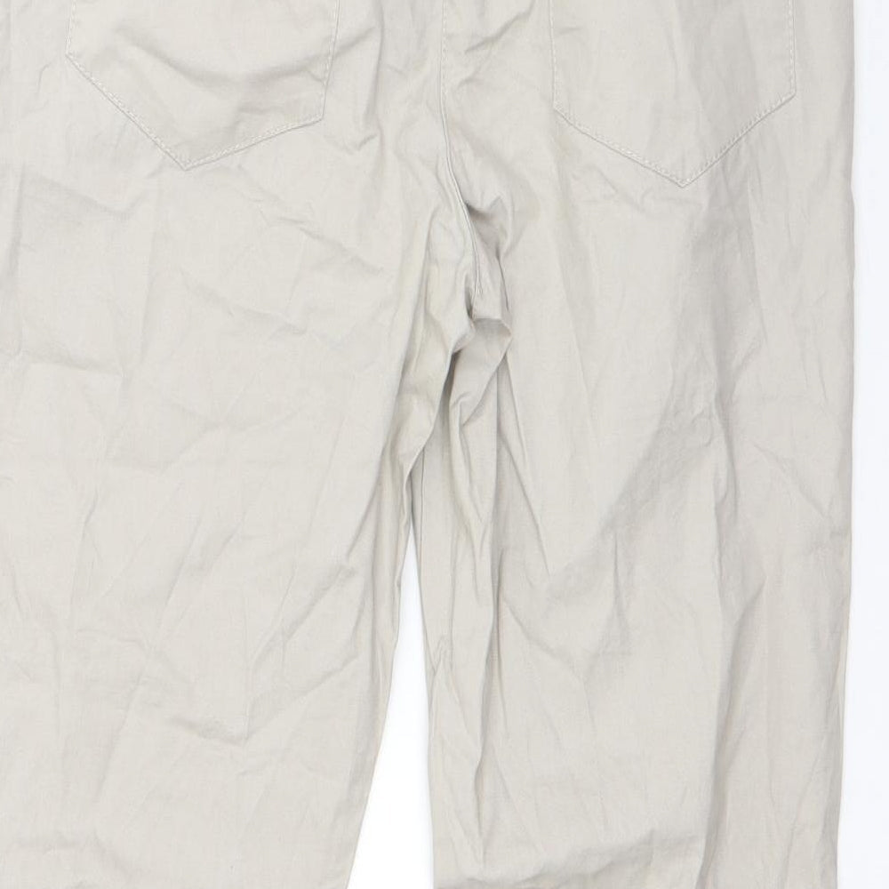 NEXT Womens Beige Cotton Dress Pants Trousers Size 10 L28 in Regular