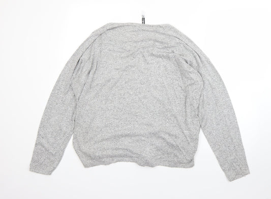 Pep&Co Womens Grey Round Neck Viscose Pullover Jumper Size 18