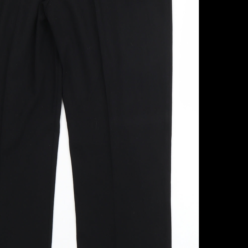 Preworn Womens Black Polyester Dress Pants Trousers Size 36 in L28 in Regular