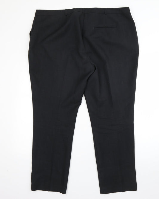 Papaya Womens Grey Polyester Dress Pants Trousers Size 20 L26 in Regular