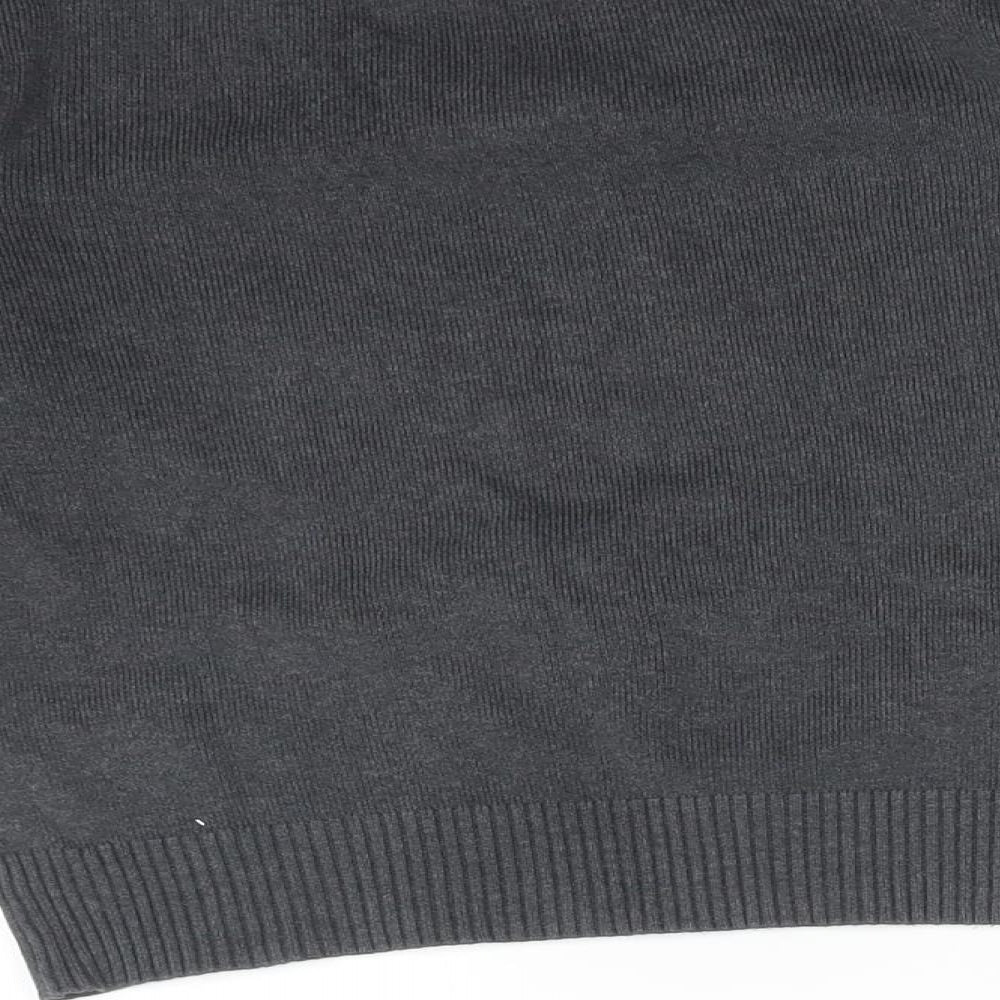 M&S Boys Grey Cotton Pullover Sweatshirt Size 4-5 Years - SCHOOL