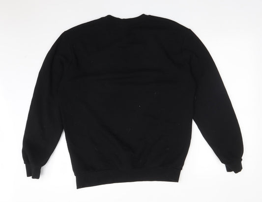 H&M Womens Black Cotton Pullover Sweatshirt Size S