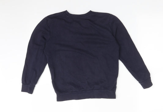 George Boys Blue Cotton Pullover Sweatshirt Size 8-9 Years
