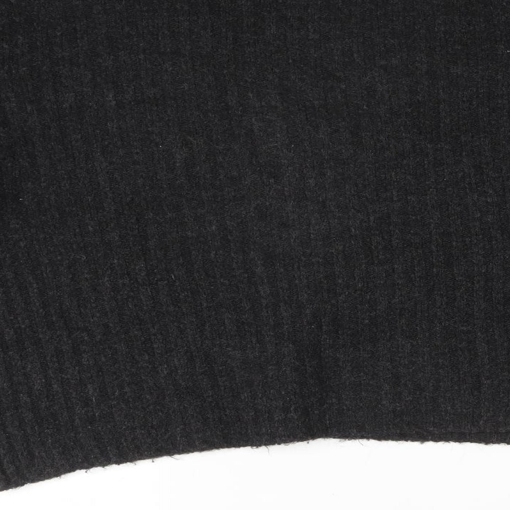 H&M Womens Grey Crew Neck Acrylic Pullover Jumper Size L